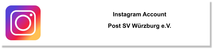 Instagram Account Post SV Würzburg e.V.